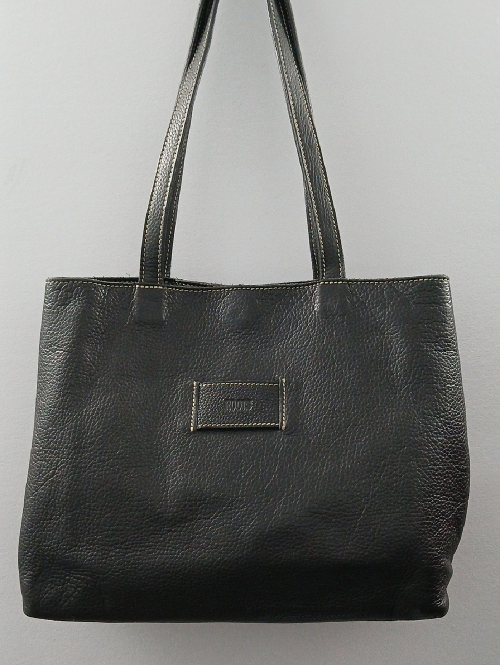 Vintage Roots Black Pebbled Leather Tote